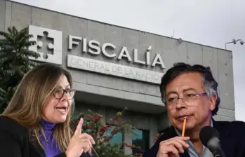 Fiscal general Luz Adriana Camargo y el presidente Gustavo Petro. Foto. Colprensa