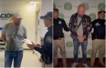 Virginijus Labutis fue capturado en el aeropuerto El Dorado de Bogotá. FOTOS: Tomadas de X @DIJINPolicia 