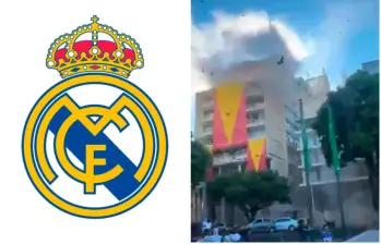 Real Madrid mandó un mensaje de apoyo a Colombia. FOTOS: X Real Madrid y captura