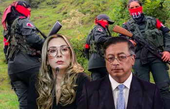 Katherine Miranda le recordó al presidente las implicaciones de llamar “prisioneros” a agentes de la Dijin secuestrados por el ELN. Fotos: AFP y Colprensa