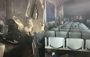 El día jueves un hombre ingresó a las instalaciones de Cajacopi EPS y le prendió fuego mientras usuarios y empleados estaban en el lugar. Fotos: @CajacopiEps