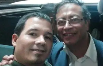Wilmar Mejía junto al presidente Gustavo Petro. Foto: tomada de redes sociales.