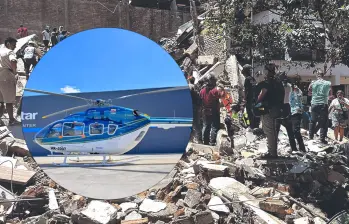 La única ambulancia aérea en Colombia fue puesta a disposición de la gobernadora del Chocó. Fotos: AFP y Helistar