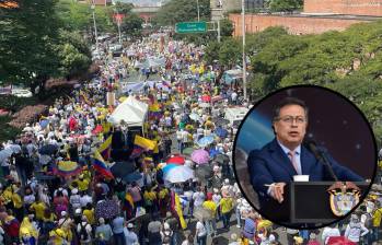 Presidente Petro arremetió contra las personas que convocaban las marchas y habló nuevamente de un golpe de Estado. Fotos: Manuel Saldarriaga y Colprensa