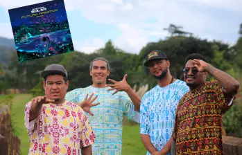 De izquierda a derecha: Andrés Gutiérrez (Andrew), Walter Hernández (Índigo), Arturo Corpas (DJ Corpas) y Jhon Primera (Jhon Pri). FOTO Cortesía