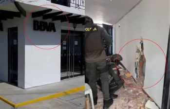 Así fue el robo millonario en el BBVA de Caloto: modalidad topo y boquete en pared. Foto: redes sociales 