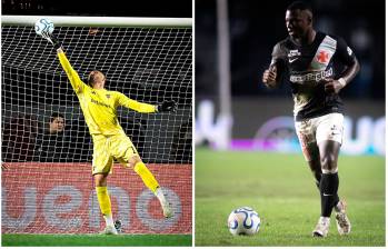 Álvaro Montero y Marino Hinestroza se enfrentarán en la semifinal de la Sudamericana. FOTO: X BocaJrsOficial y VascodaGama