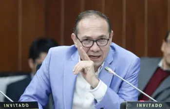 Ministro del Trabajo, Antonio Sanguino, en el Senado. FOTO: Colprensa