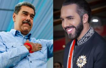 Nicolás Maduro dio declaraciones sobre la cartera azul de María Corina Machado e insinuó que Bukele había estado en Venezuela. Fotos: redes sociales