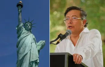 El presidente Gustavo Petro insistió con su idea de una Estatua de la Libertad en Colombia desde Santa Marta. Fotos: Juan Antonio Sánchez y Presidencia