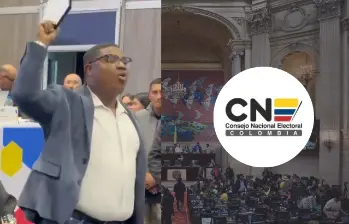 El representante electo Óscar Benavides armó pelea en el CNE por curul afro que fue asignada a Winsner Sandoval. FOTO: Redes sociales y Colprensa