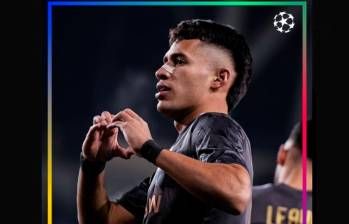 El colombiano Camilo Durán FOTO TOMADA X@ChampionsLeague