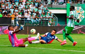 Kevin Viveros (Nacional) marcó ante Alianza su cuarto gol y es el goleador actual de la Liga. FOTO: Colprensa