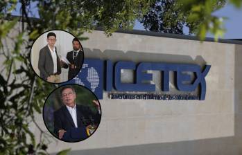 El ministro Daniel Rojas y Gustavo Petro confirmaron su intención de convertir al Icetex en una banca de primer piso. Fotos: Colprensa