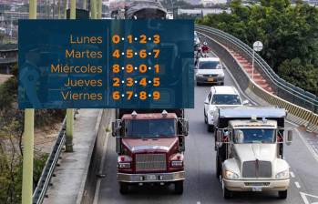 Vehículos de carga en Medellín, con pico y placa ambiental desde este lunes 4 de marzo de 2024. Foto: EL COLOMBIANO