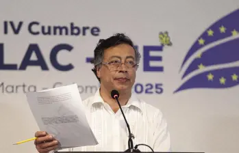 El presidente Gustavo Petro en la cumbre de la Celac. FOTO: COLPRENSA
