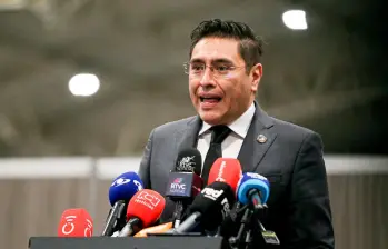 El presidente del CNE, Cristian Quiroz, destacó que el escrutinio avanza con “rapidez histórica” y está cerca de concluir para la Cámara de Representantes. FOTO: COLPRENSA