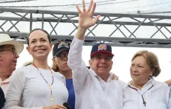 María Corina Machado junto a Edmundo González durante un evento político en mayo de 2024. FOTO: Cortesía Instagram @mariacorinamachado