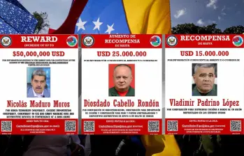 Recompensa de Estados Unidos por Nicolás Maduro, Diosdado Cabello y Vladimir Padrino López. Fotos: Embajada de EE. UU.