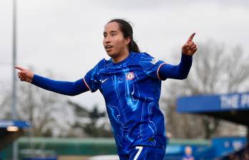 Mayra Ramírez acumula 132 minutos con Chelsea en FA Cup repartidos en dos juegos. FOTO: Tomada de X @ChelseaFCW