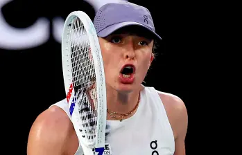 La tenista polaca Iga Swiatek es una de las mejores del mundo. Busca ganar el Abierto de Australia, el único grande que no ha conseguido. Foto: tomada del x de @AustralianOpen