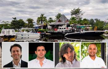 La lancha Atenea III suele estar guardada en un hangar y cada que la van a usar la atracan en la bahía de Cispatá, desde donde sale para el lugar concertado para la recogida de los pasajeros. FOTO EL COLOMBIANO