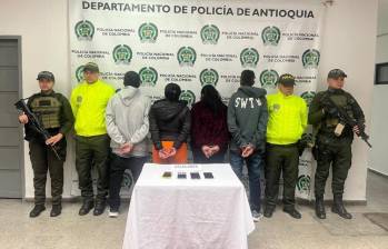 Capturados en La Ceja por masacre de Rionegro. FOTO: CORTESÍA POLICÍA