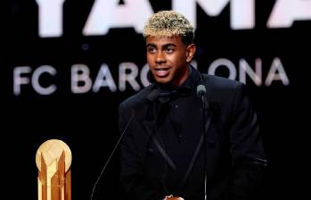 Lamine Yamal estuvo entre los nominados a ganar el Balón de Oro, ceremonia realizada en septiembre pasado. FOTO GETTY