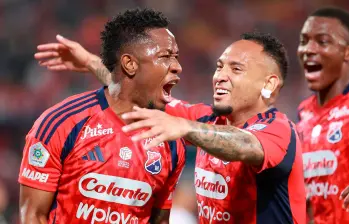 El futbolista samario Jarlan Barrera fue una de las figuras de la victoria del Medellín contra América de Cali. Alexis Serna marcó doblete. Foto: Manuel Saldarriaga