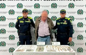 El hombre, identificado como Jaime Humberto Betancur, fue enviado a prisión domiciliaria. FOTO: CORTESÍA POLICÍA
