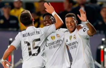 Kylian Mbappé espera celebrar con el Real Madrid la victoria en el clásico ante Barcelona, previsto para este domingo. FOTO TOMADA X @realmadrid