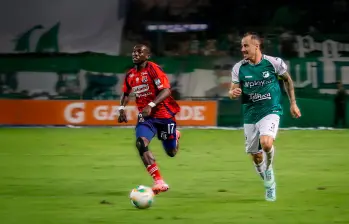 El futbolista Gerónimo Mancilla, nacido en Guachené, Cauca, fue la gran figura del cuadro rojo en el partido contra Deportivo Cali que se disputó el fin de semana. El juvenil pide pista en el primer equipo. FOTO cortesía