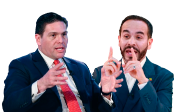 Aunque De la Espriella pidió que no haya una consulta en marzo y se elija un candidato único antes de 2025, Pinzón defendió el proceso e instó a filtrar la lista entre aquellos que tengan más del 3 % de intención de voto. FOTO Getty y Manuel Saldarriaga