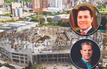 Las obras de Arena Primavera hasta ahora han avanzado en un 25% y se espera tenerlas concluidas a finales de 2026. Arriba, Gabriel Sánchez Olea, director estratégico de CLK; y abajo, Eduardo Olea, socio fundador Tuboleta. FOTO Camilo Suárez