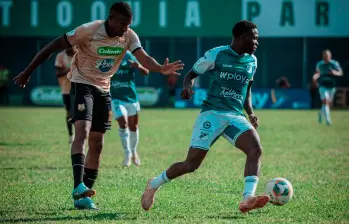 Águilas Doradas ganó su primer partido en la Liga y el primero en el estadio Cincuentenario con gol de Frank Lozano ante el Deportivo Cali. FOTO TOMADA X@DeportivoCaliCP