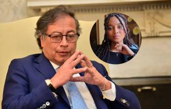 Gustavo Petro, presidente, y Juliana Guerrero, imputada por compra de títulos en la U. San José. Fotos: Colprensa