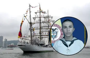 Julián Fernando Condia Bello, de 18 años, falleció tras caer de un mástil del Buque Escuela Gloria al río Magdalena. Imagen: Armada Nacional y Colprensa. 