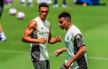 Esta es una de las imágenes en las que se ve al francés Kylian Mbappé tras el regreso a entrenamientos con el Real Madrid en el Mundial de Clubes. FOTO TOMADA X @MadridXtra