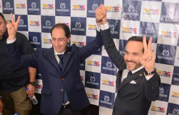 Abelardo De la Espriella y José Manuel Restrepo ganaron las elecciones de este 21 de junio, según el preconteo de la Registraduría. FOTO: COLPRENSA