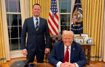 Richard Grenell, en compañía del presidente Donald Trump. FOTO: Cortesía