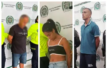 Los tres detenidos por los graves delitos fueron presentados ante las autoridades judiciales. FOTO: Cortesía Meval.