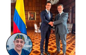 El abogado y embajador, Juan Gonzalo Ospina, y el canciller de Colombia, Omar Bula. FOTO @Juango_Ospina