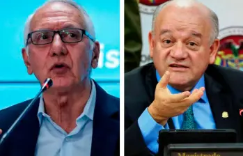 El ministro de Salud, Guillermo Jaramillo, y el magistrado de la Corte Constitucional, José Fernando Reyes Cuartas. FOTO COLPRENSA