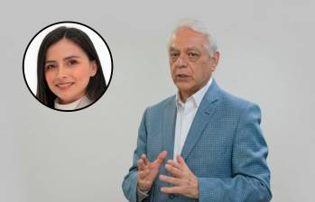 El superintendente de Salud, Bernardo Camacho, y la nombrada superintendente delegada, María Yuleidy López. FOTO CORTESÍA SUPERSALUD