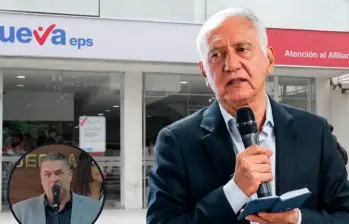 El ministro de Salud, Guillermo Jaramillo, y el gerente del Hospital San Rafael de Itagüí, Luis Fernando Arroyave. FOTO COLPRENSA