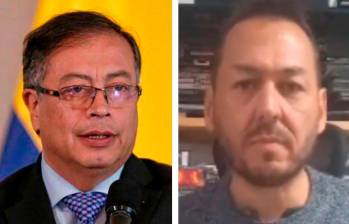 El presidente Gustavo Petro y el activista Daniel Mendoza, quien sería nombrado embajador en Tailandia. FOTO COLPRENSA