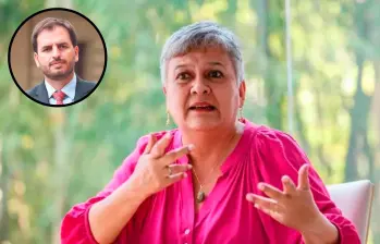 El representante a la Cámara y senador electo Andrés Forero y la superintendente de Salud adhoc, Luz María Múnera. FOTO CAMILO SUÁREZ