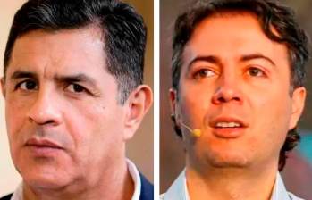 El agente interventor de Nueva EPS, Jorge Iván Ospina, y el superintendente de Salud, Daniel Quintero. FOTO COLPRENSA Y MANUEL SALDARRIAGA