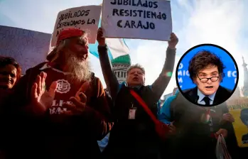 El presidente Javier Milei ha defendido su plan de equilibrio fiscal para Argentina. FOTO AFP