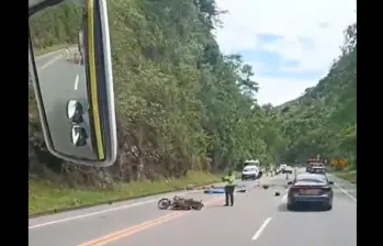 El siniestro ocurrió en la vía La Pintada—Supía en el departamento de Caldas. FOTO CAPTURA DE VIDEO